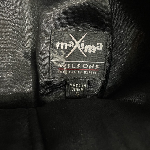 Black Straight Leg Leather Pants - Picture 2 of 6